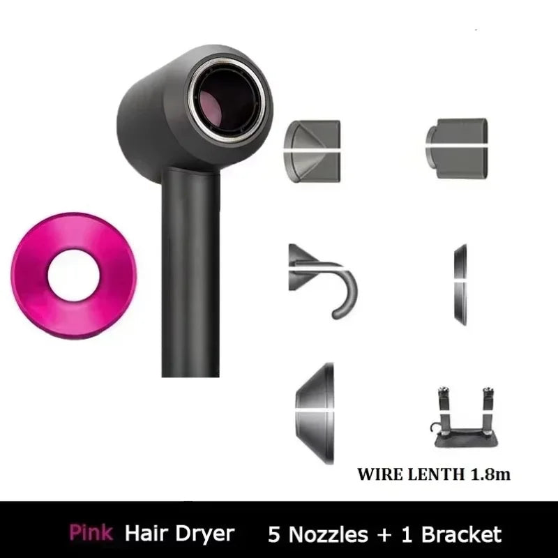 Professional negative ion hair dryer for home high-speed leafless constant temperature hair dryer quickly drying with curly nozz