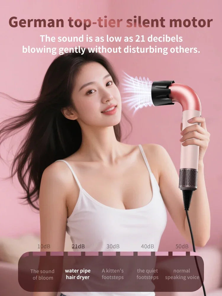 Professional Leafless Hair Dryer Negative Ion Home Salon Personal Hair Styling Tool Compact Electric Hair Dryer for Fast Drying