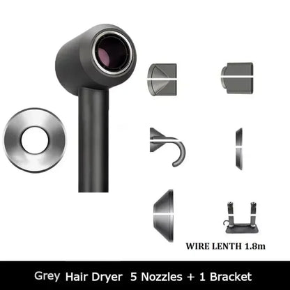 Professional negative ion hair dryer for home high-speed leafless constant temperature hair dryer quickly drying with curly nozz