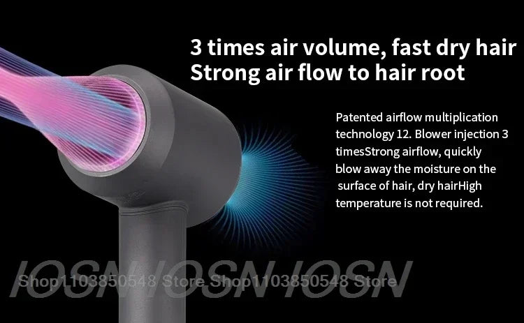Professional Leafless Hair Dryer, High-Speed Negative Ion 110,000 Rpm, Professional Hair Care, 62M/S Wind, 1600W, Quick Drying