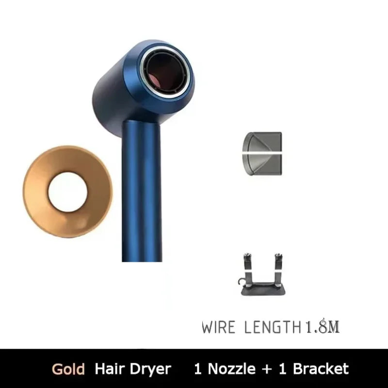 Professional negative ion hair dryer for home high-speed leafless constant temperature hair dryer quickly drying with curly nozz