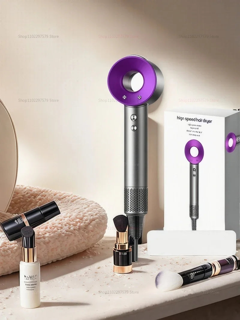 Professional negative ion hair dryer for home high-speed leafless constant temperature hair dryer quickly drying with curly nozz