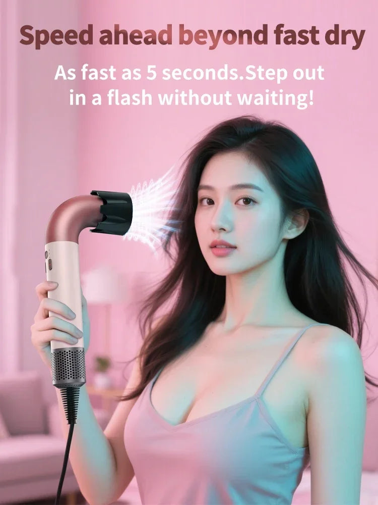 Professional Leafless Hair Dryer Negative Ion Home Salon Personal Hair Styling Tool Compact Electric Hair Dryer for Fast Drying